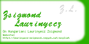 zsigmond laurinyecz business card